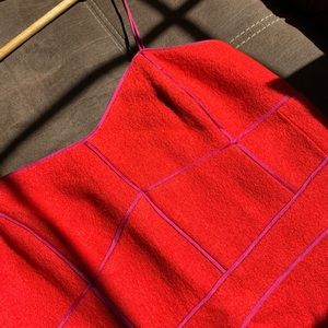 Red and pink Banana Republic corset style dress